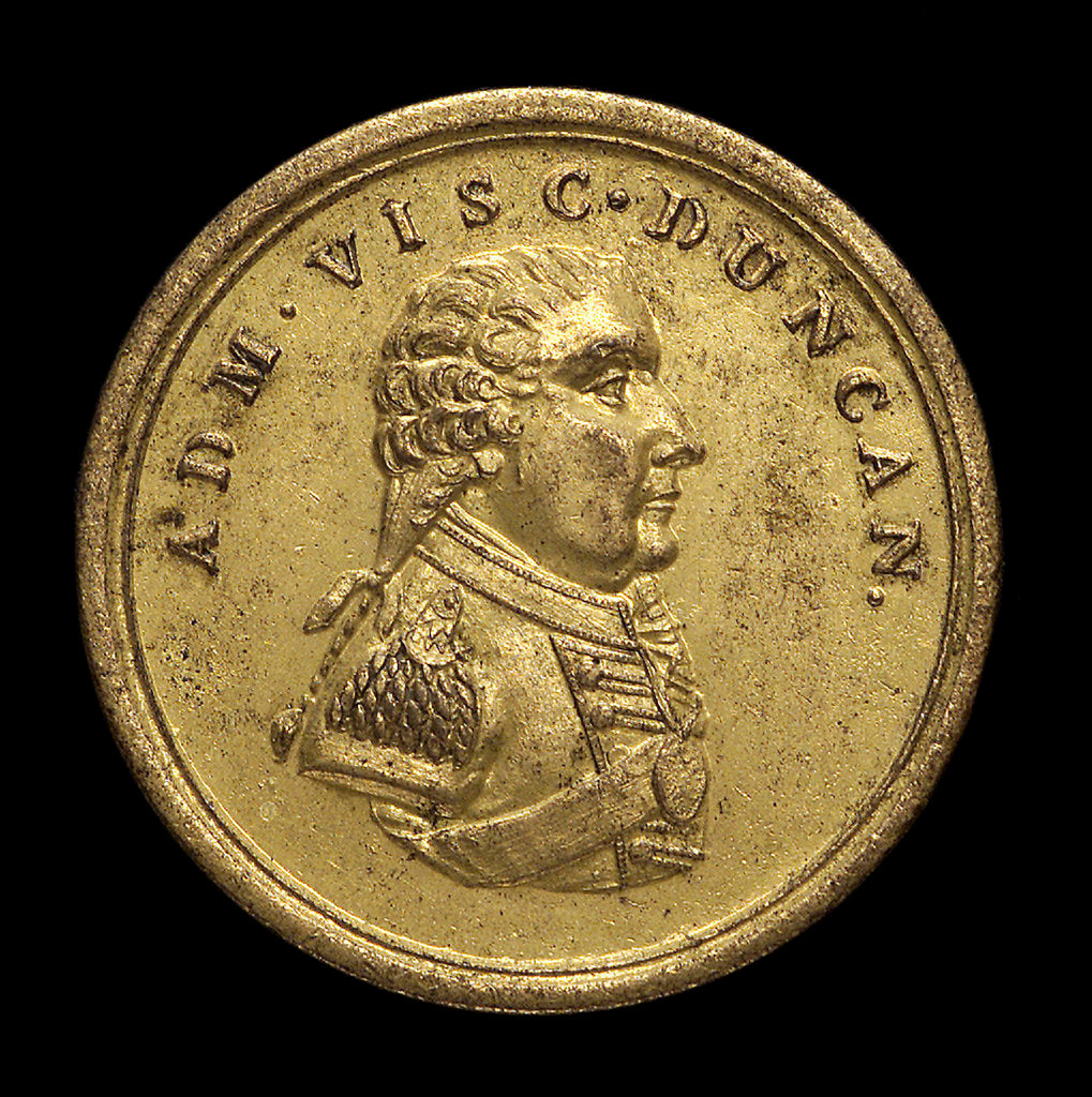 Detail of Counter commemorating the Battle of Camperdown 1797 and Admiral Adam Duncan (1731-1804); obverse by unknown
