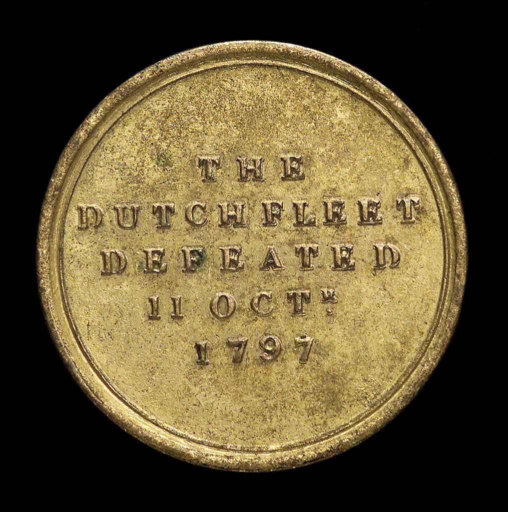 Detail of Counter commemorating the Battle of Camperdown 1797 and Admiral Adam Duncan (1731-1804); reverse by unknown