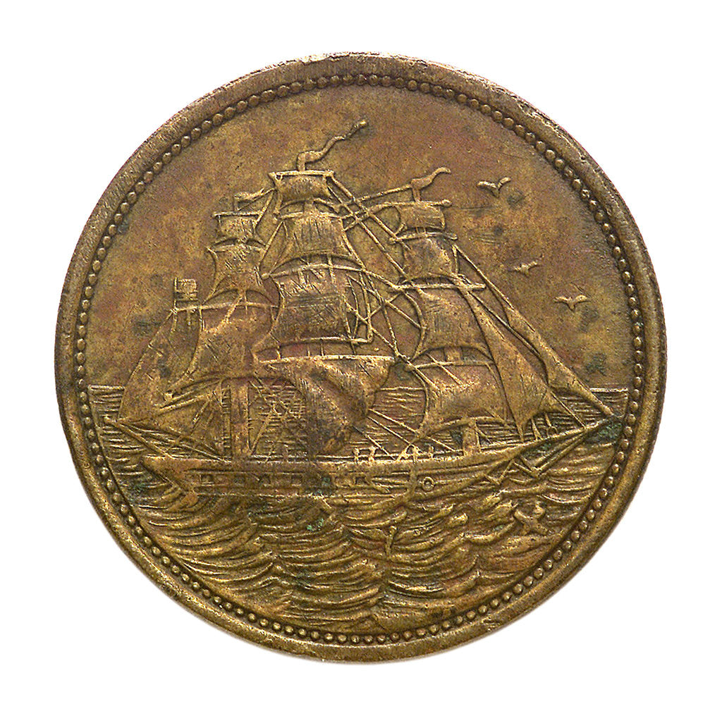 Detail of Advertisement check; obverse by unknown