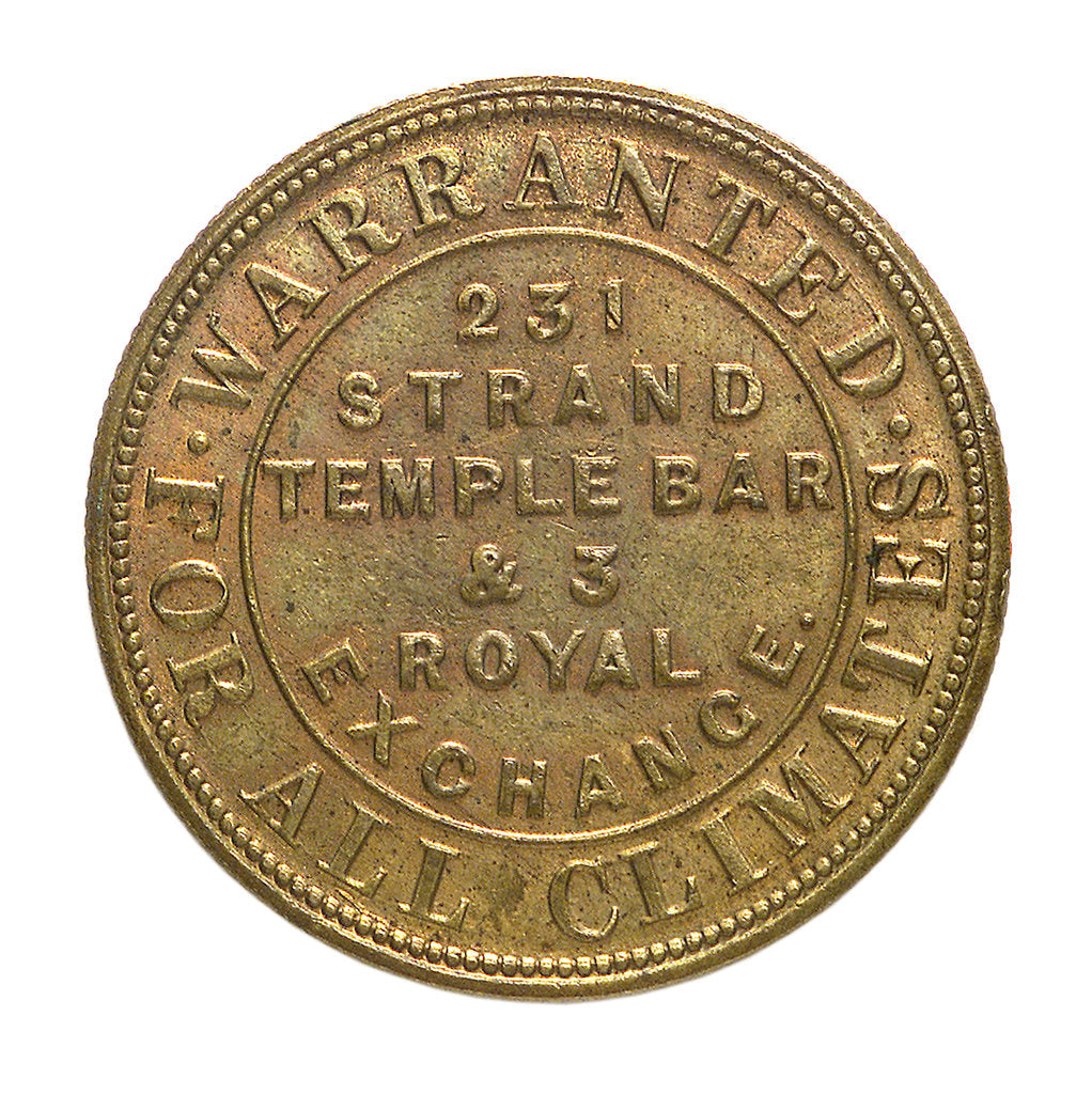 Detail of Advertisement check; reverse by S. Hiron