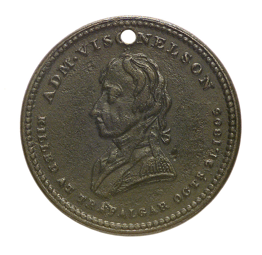 Detail of Medal commemorating Vice-Admiral Horatio Nelson (1758-1805); obverse by unknown