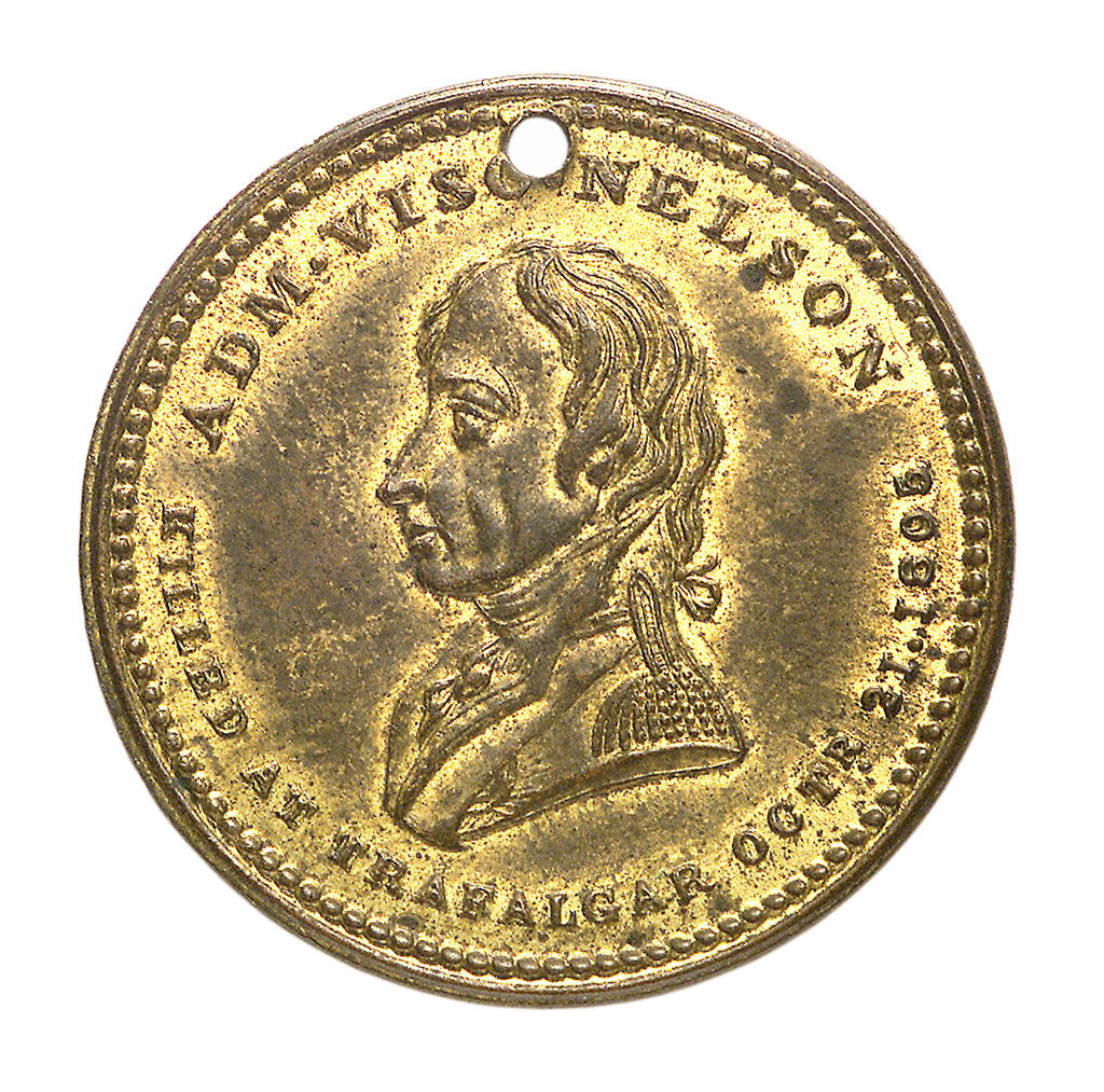 Detail of Counter commemorating Vice-Admiral Horatio Nelson (1758-1805); obverse by unknown