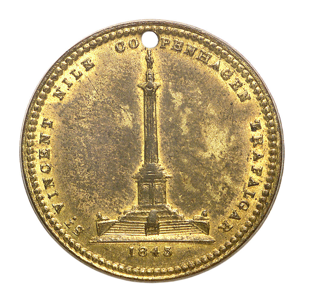 Detail of Counter commemorating Vice-Admiral Horatio Nelson (1758-1805); reverse by unknown