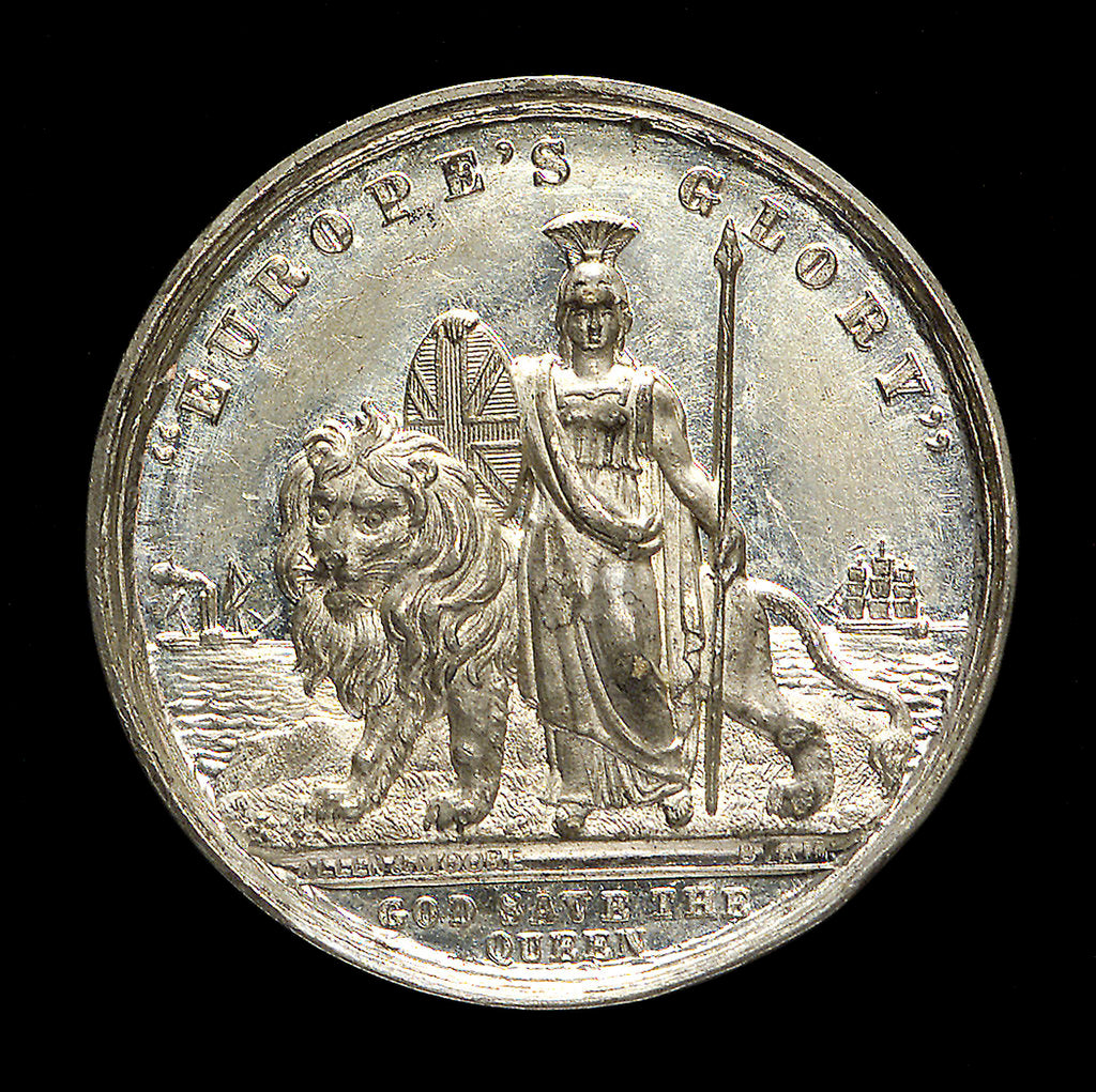 Detail of Counter commemorating Queen Victoria; reverse by Allen & Moore