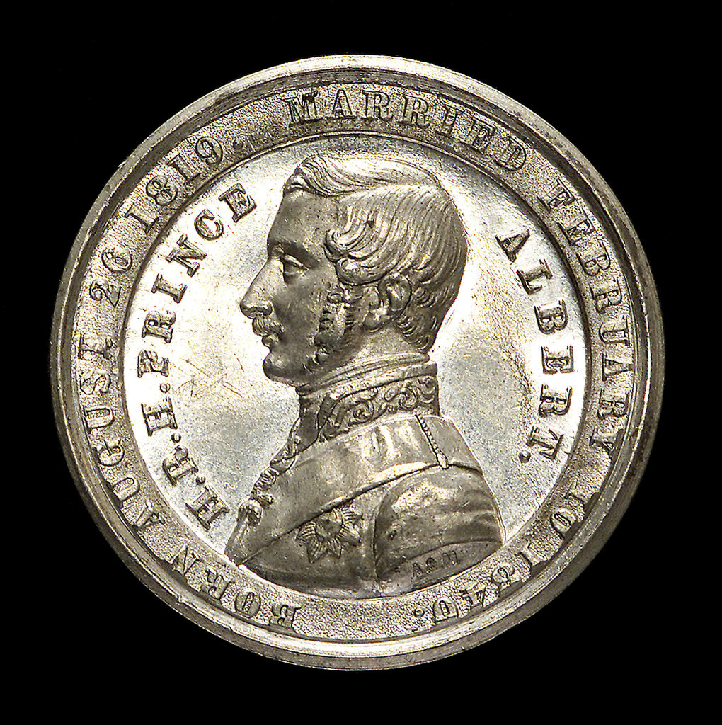 Detail of Counter commemorating Prince Albert; obverse by Allen & Moore