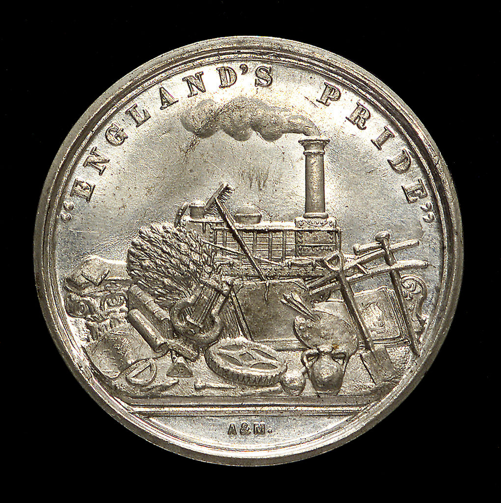 Detail of Counter commemorating Prince Albert; reverse by Allen & Moore