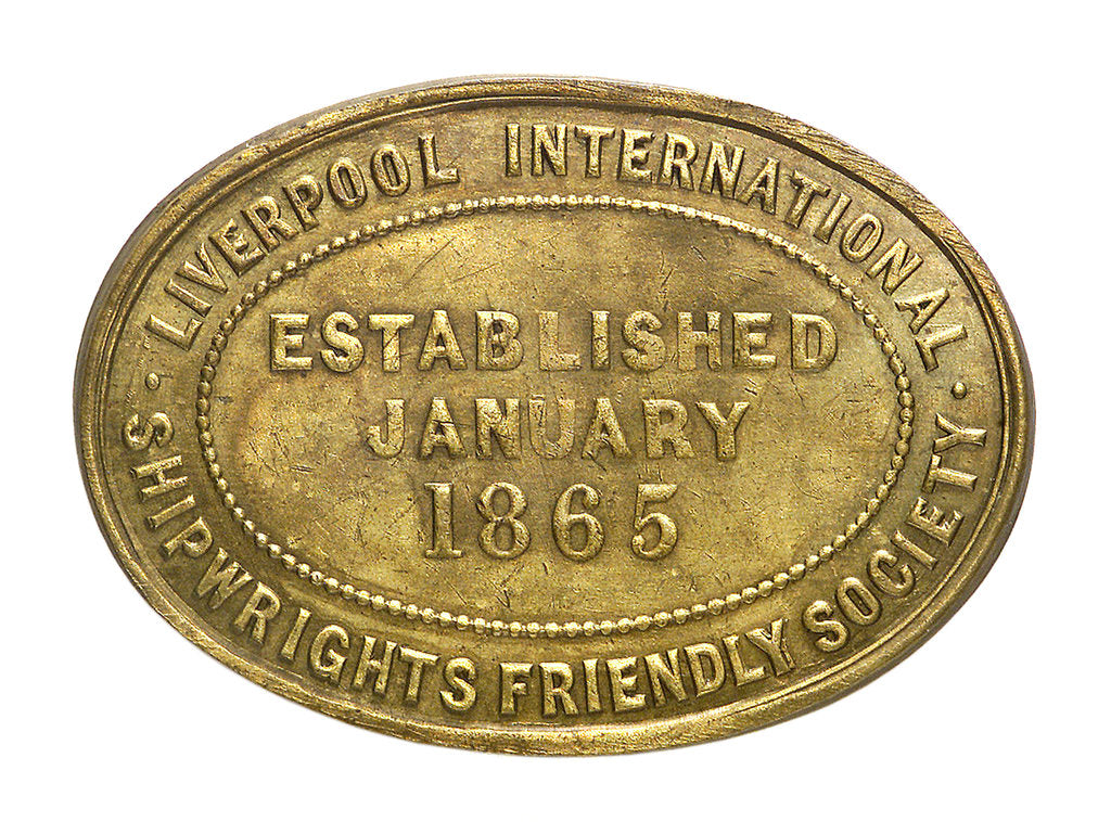 Detail of Counter commemorating the Liverpool International Shipwrights' Friendly Society; reverse by unknown