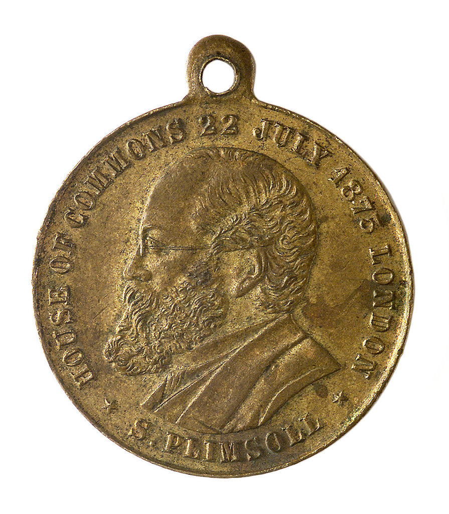 Detail of Counter commemorating Samuel Plimsoll (1824-1898); obverse by unknown