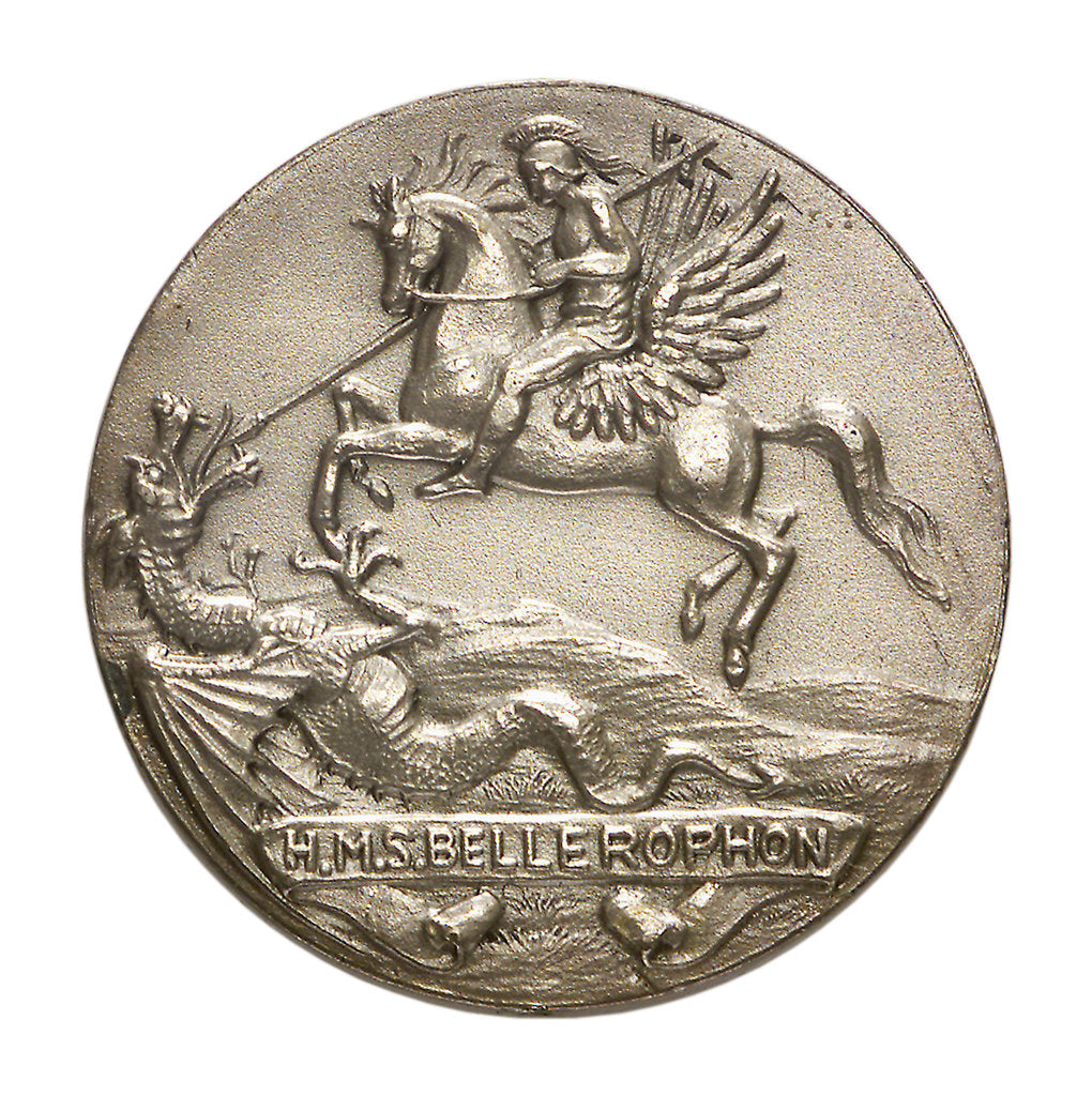 Detail of Medalet commemorating HMS 'Bellerophon'; obverse by V.B.