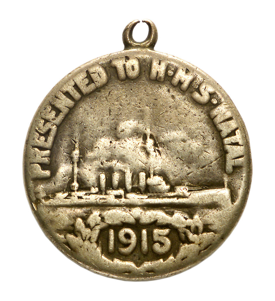 Detail of Medalet commemorating HMS 'Natal'; reverse by unknown