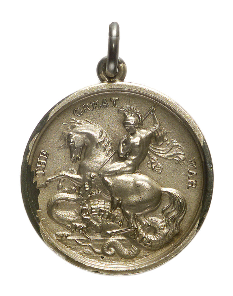 Detail of Medalet commemorating the raid on Zeebrugge and Ostend, 1918; obverse by unknown