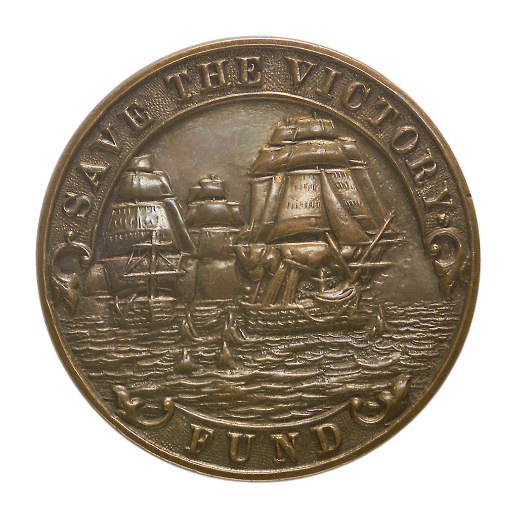 Detail of Medalet commemorating Save the 'Victory' Fund; obverse by unknown