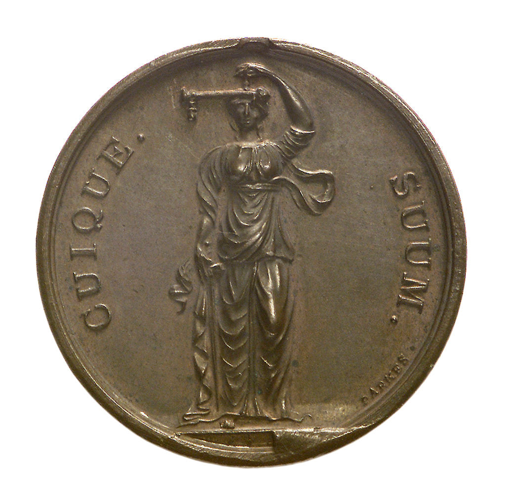 Detail of Medal commemorating the 'Ouzel Galley' Society; reverse by I. Parkes