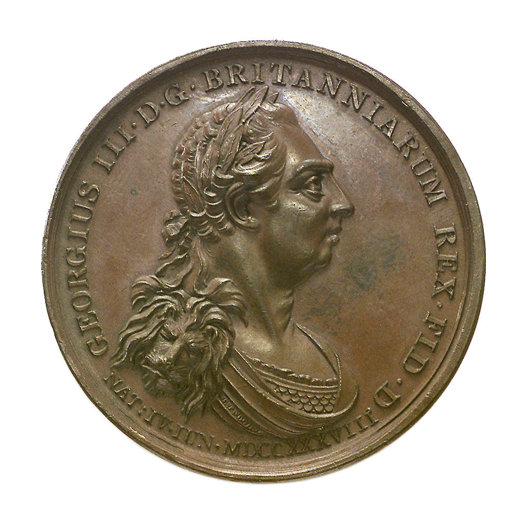 Detail of Medal commemorating the victories under George III; obverse by J. Westwood