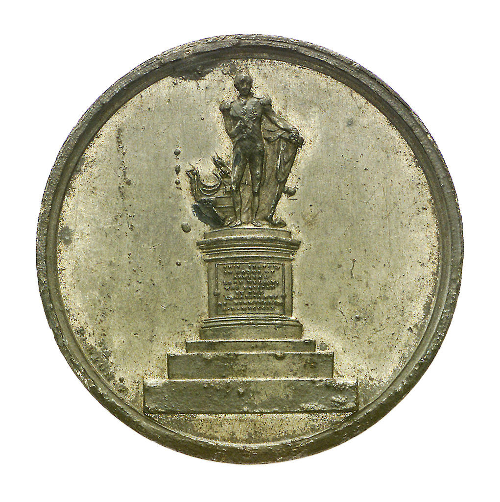 Detail of Medal commemorating the Nelson memorial, Birmingham; obverse by P. Wyon