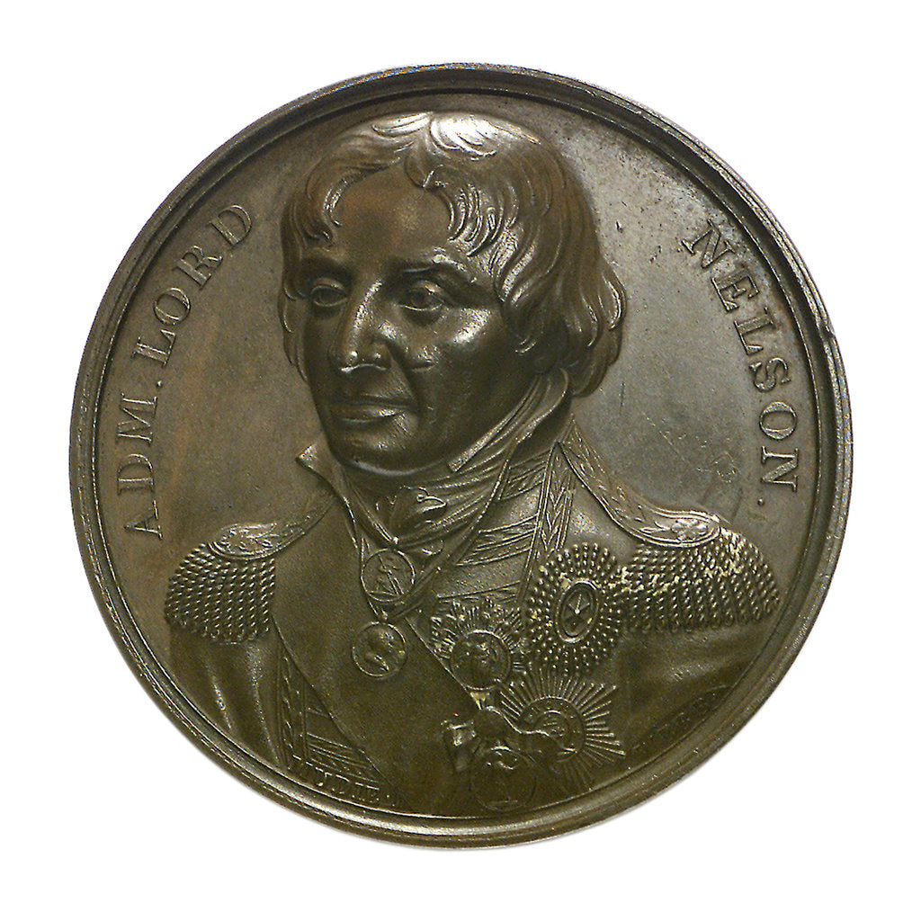 Detail of Medal commemorating Vice-Admiral Horatio Nelson (1758-1805) and the Duke of Wellington; obverse by T. Webb