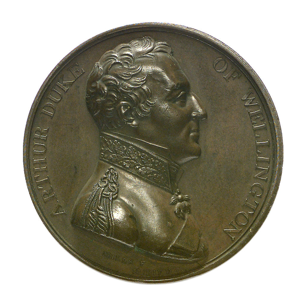Detail of Medal commemorating Vice-Admiral Horatio Nelson (1758-1805) and the Duke of Wellington; reverse by T. Webb