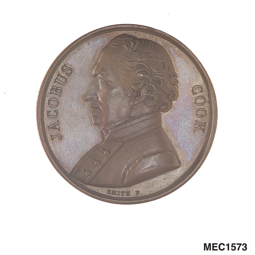 Detail of Medal commemorating Captain James Cook (1728-1779) by Smith
