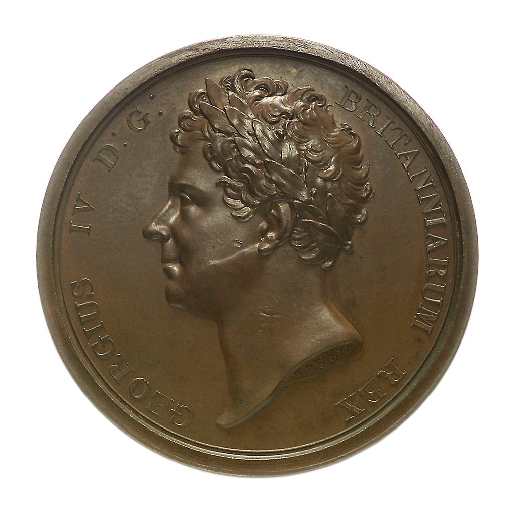 Detail of Medal commemorating the visit of King George IV to Southampton, 1823; obverse by W. Wyon