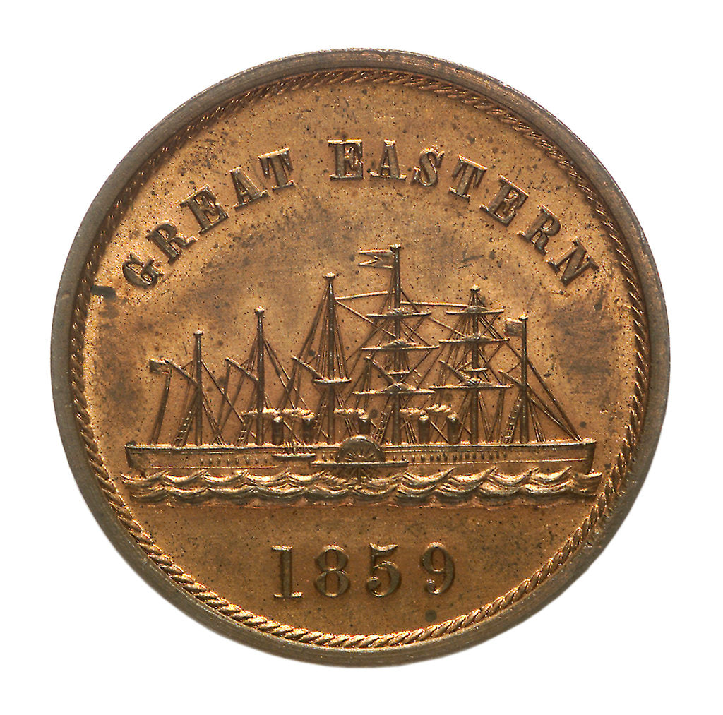 Detail of Medal commemorating the SS 'Great Eastern'; reverse by unknown