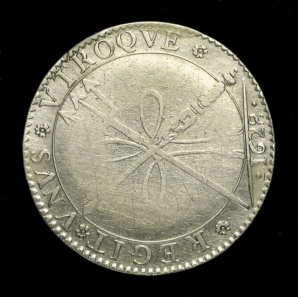 Detail of Coin pattern - shilling; obverse by N. Briot