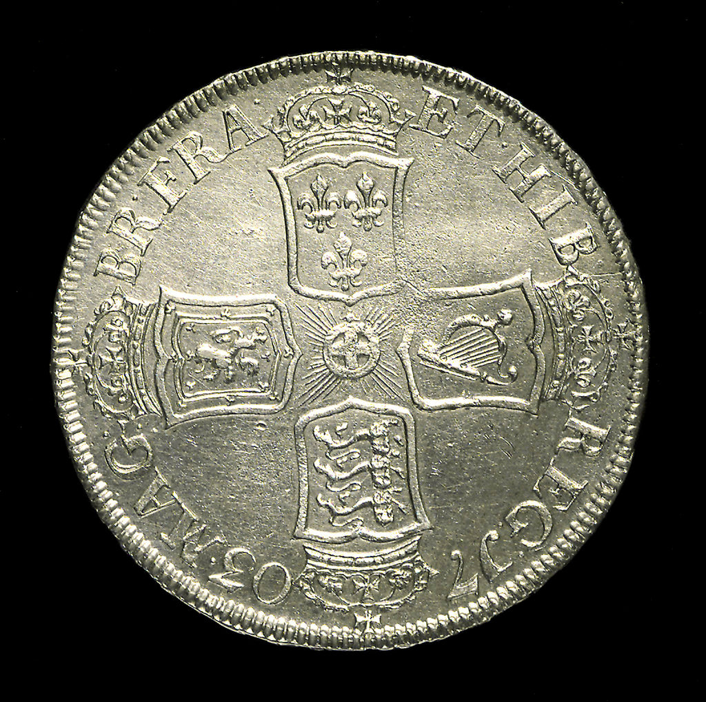 Detail of A Vigo half-crown; reverse by unknown