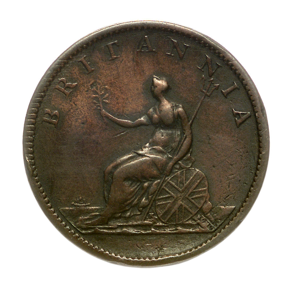 Detail of Halfpenny; reverse by unknown