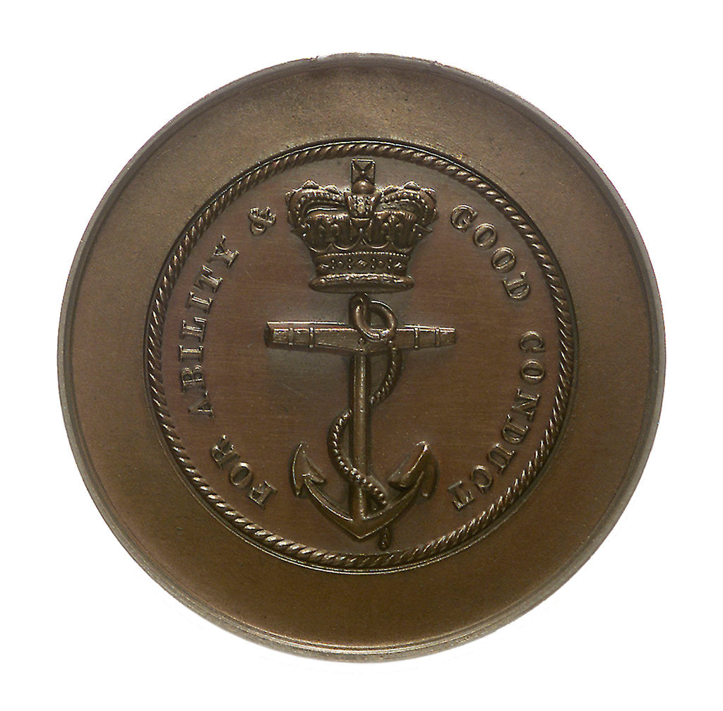 Detail of Trial piece, Naval Engineers medal; obverse by W. Wyon