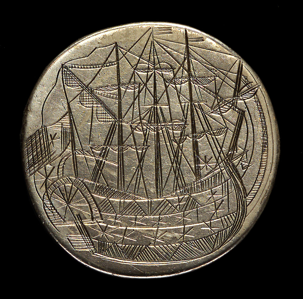 Detail of Half-crown; obverse by unknown
