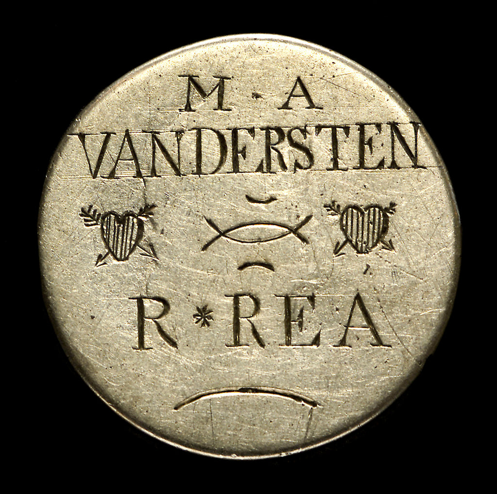 Detail of Engraved commemorative coin; reverse by unknown