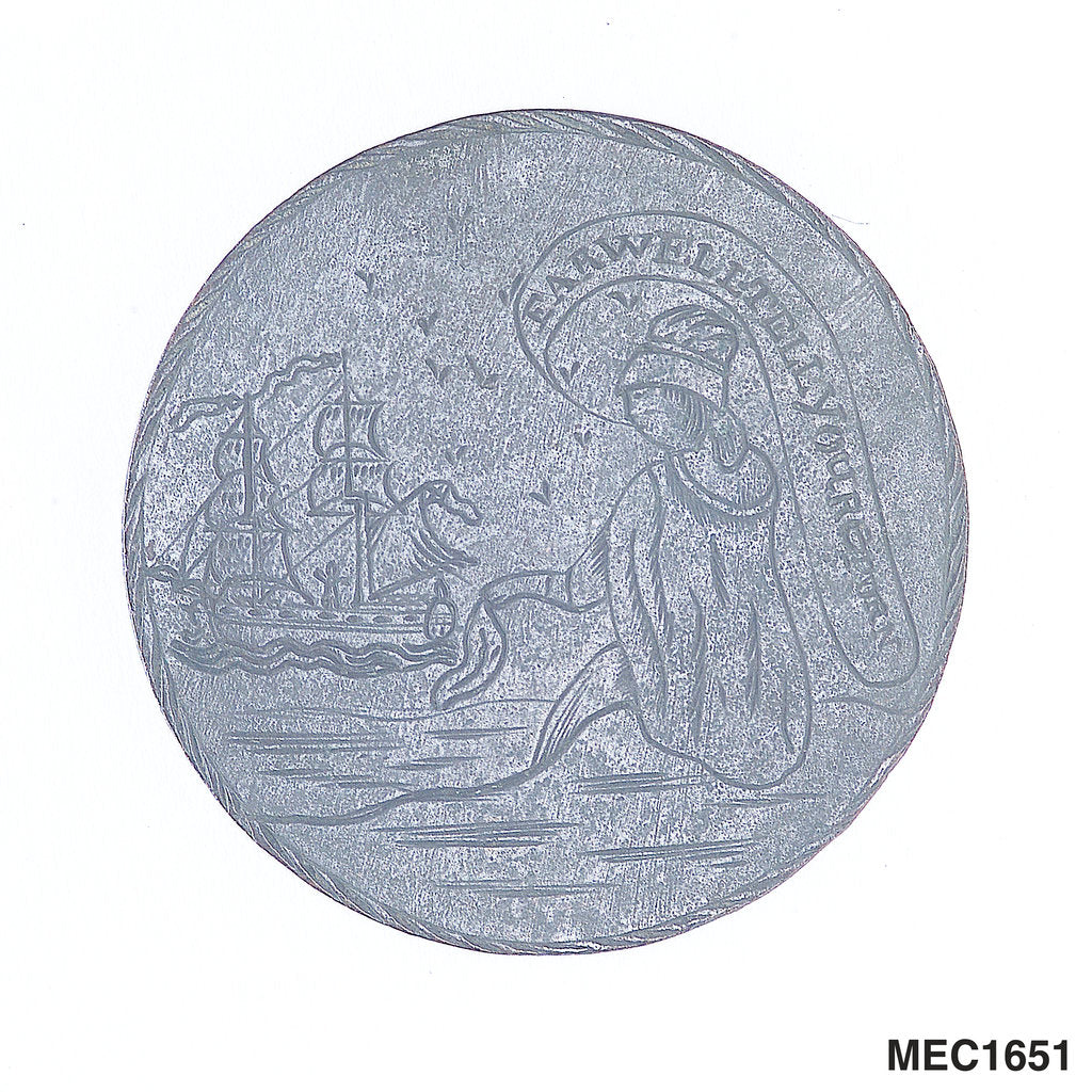 Detail of Engraved commemorative coin by unknown