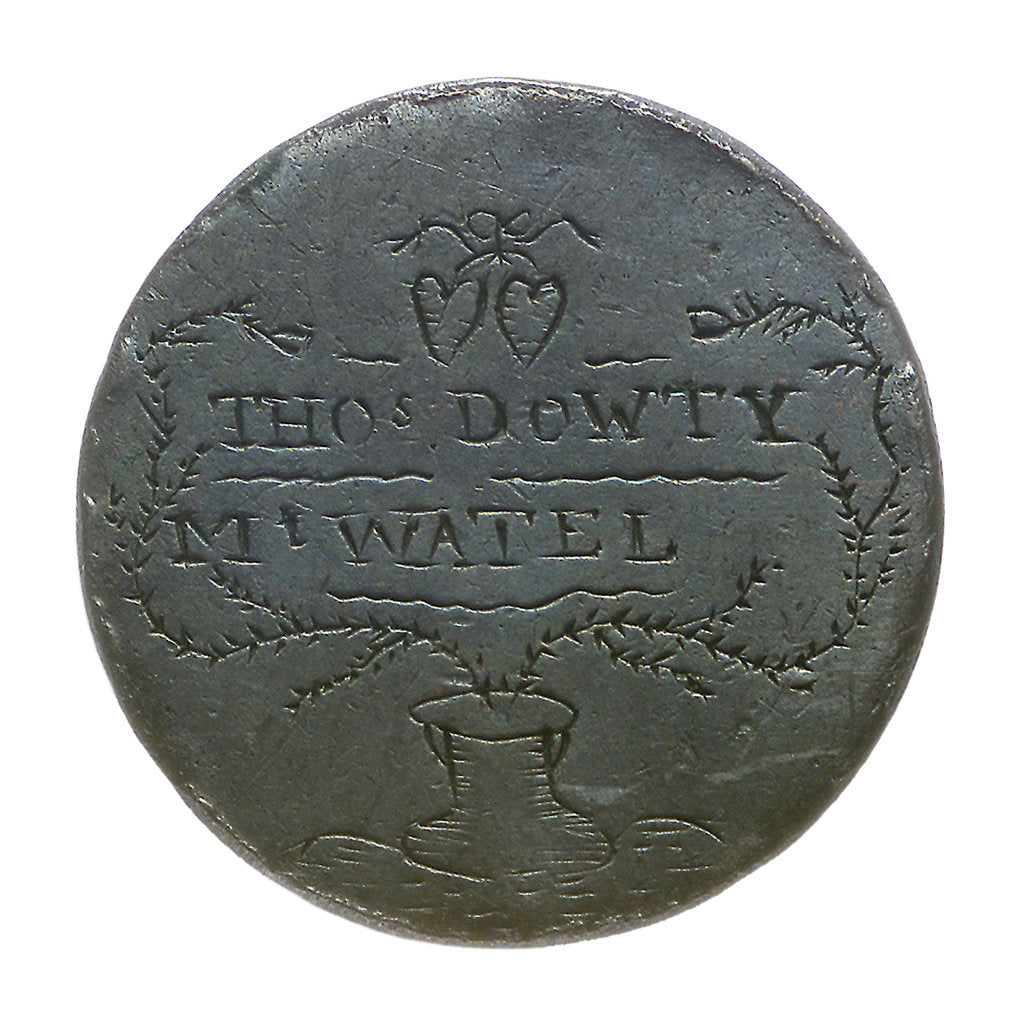 Detail of Halfpenny; reverse by unknown