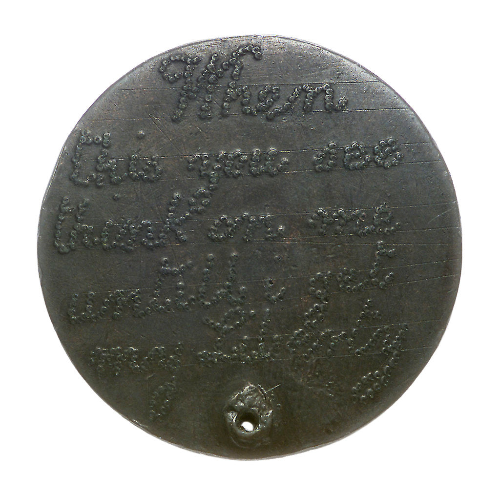 Detail of Love token; obverse by unknown
