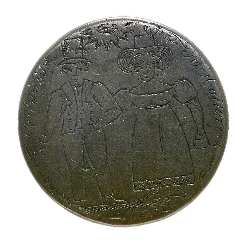Detail of Engraved commemorative coin; obverse by unknown