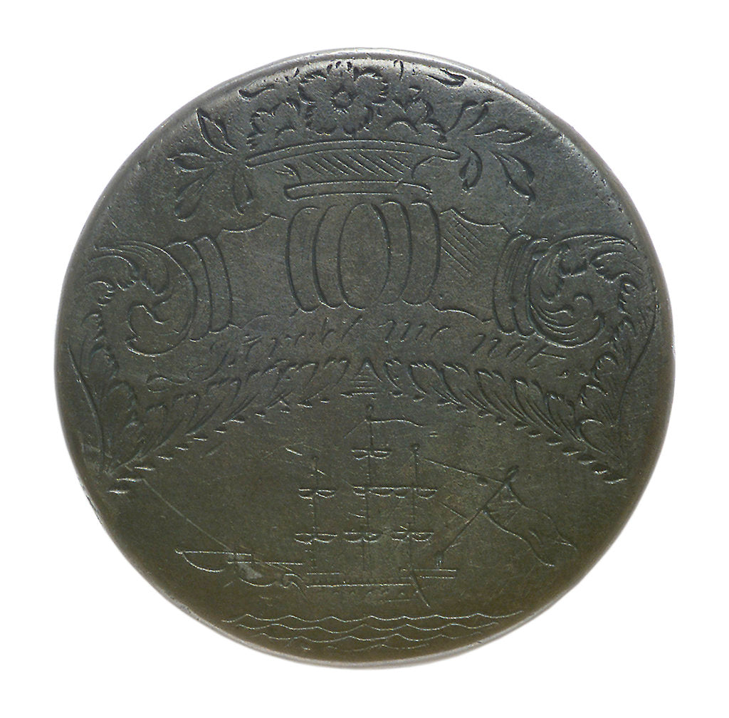 Detail of Engraved commemorative coin; reverse by unknown