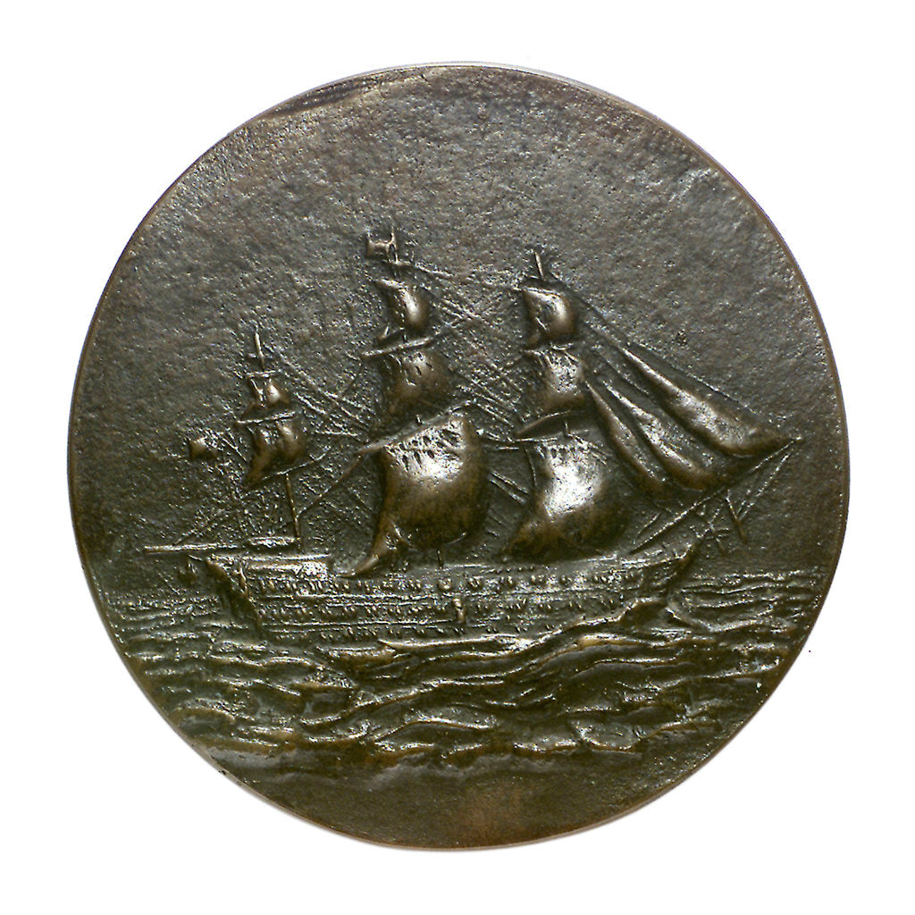 Detail of Medal commemorating the Admiral of the Fleet, Sir George Seymour (1787-1870); reverse by Feodora Gleichen