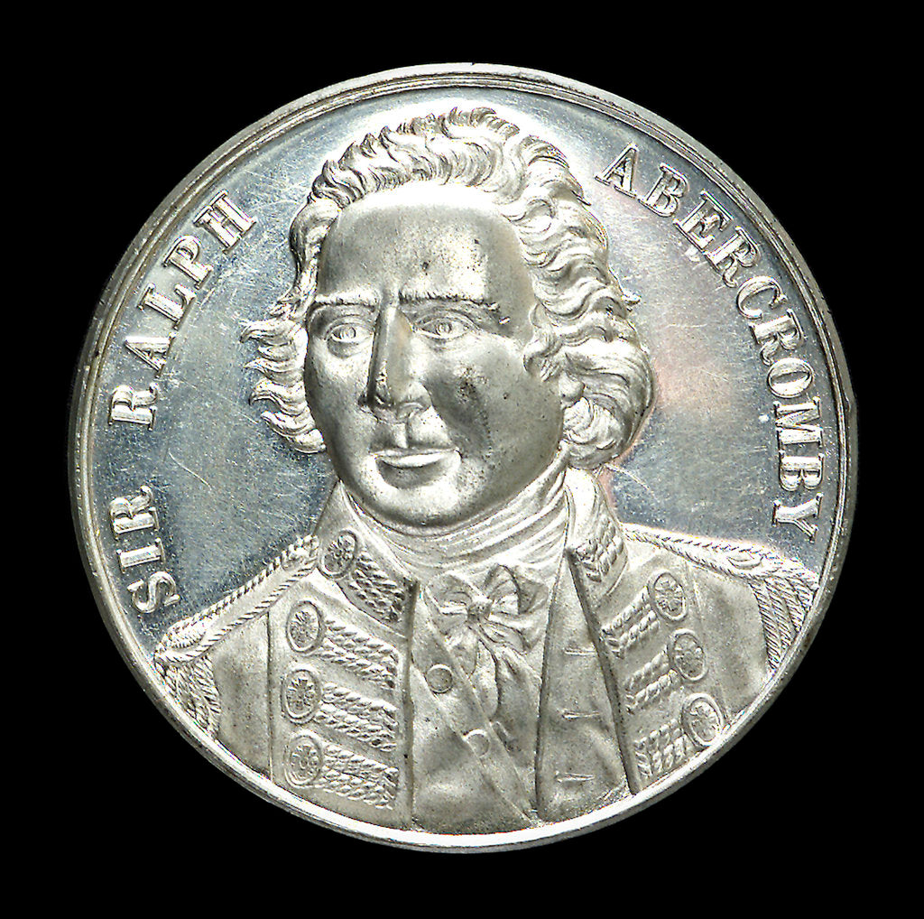 Detail of Medal commemorating the centenary of the capture of Trinidad, 1797 and Sir Ralph Abercromby (1734-1801); obverse by unknown
