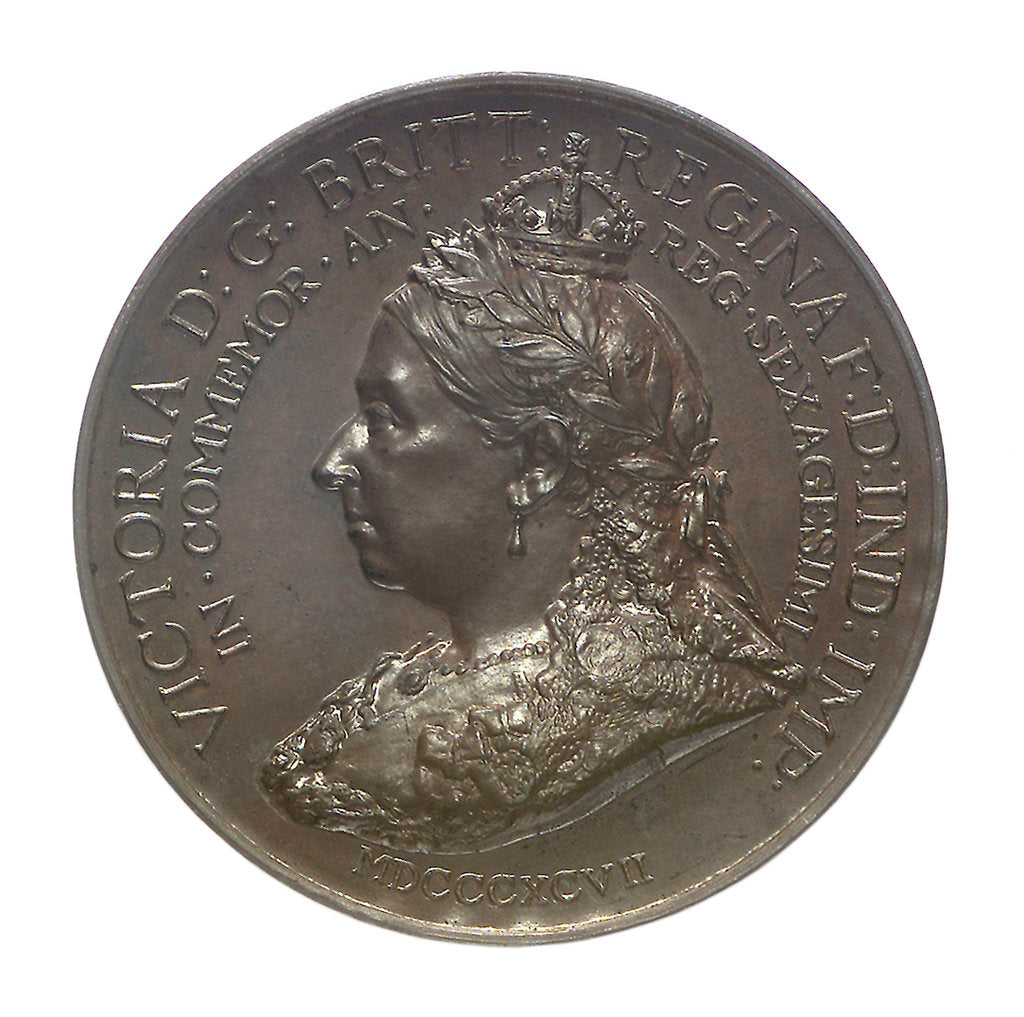 Detail of Medal commemorating British Commerce and Queen Victoria's Diamond Jubilee; obverse by Spink & Son Ltd.
