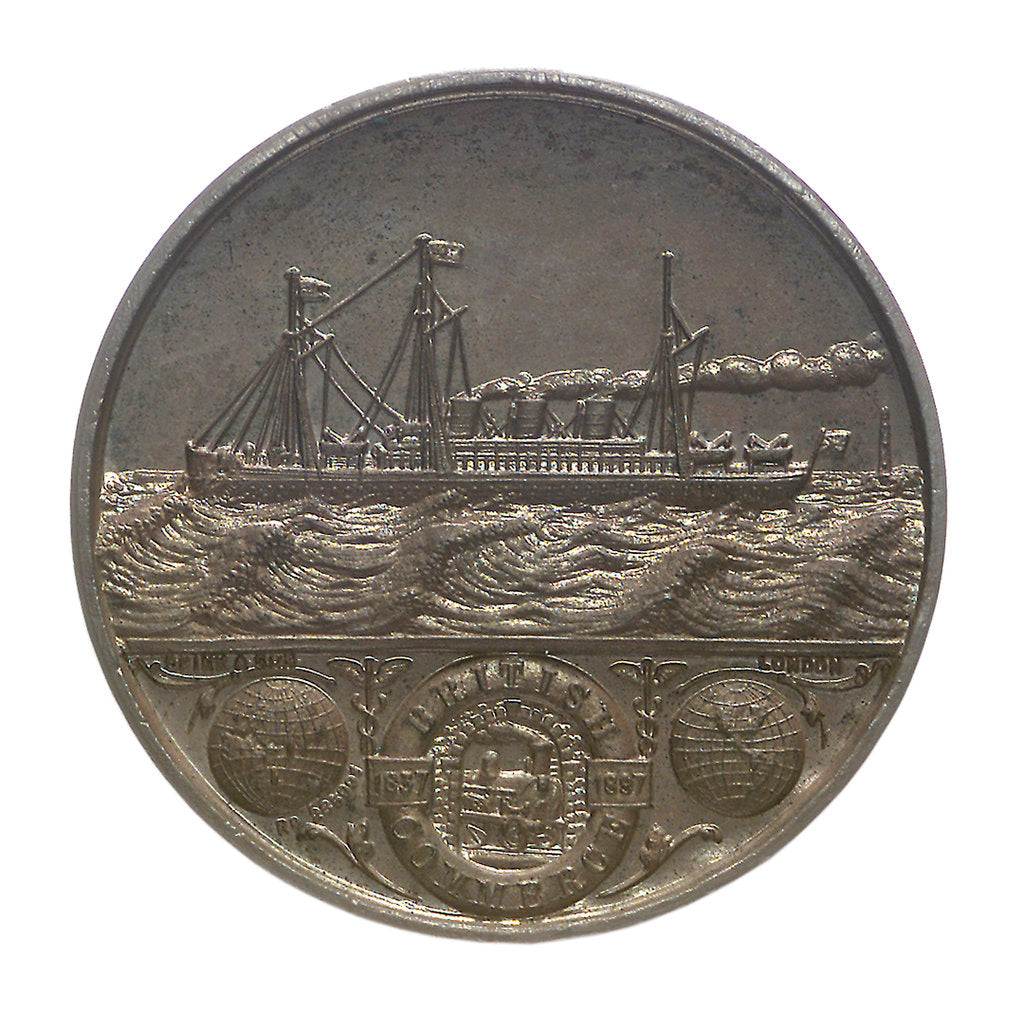 Detail of Medal commemorating British Commerce and Queen Victoria's Diamond Jubilee; reverse by Spink & Son Ltd.