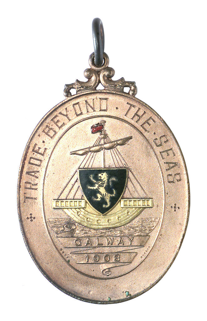 Detail of Medal commemorating trade beyond the seas; obverse by West