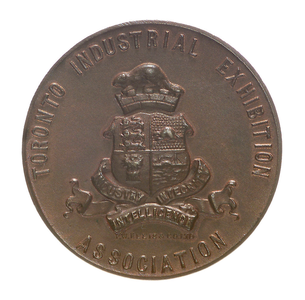 Detail of Medal commemorating the Toronto Industrial Exhibition and Admiral Lord Charles Beresford (1846-1919); reverse by P.W. Ellis & Co.