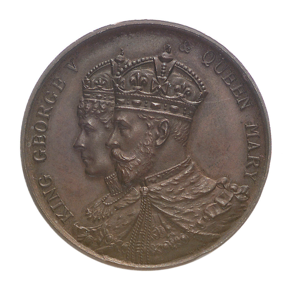 Detail of Medal commemorating the Coronation of George V, 1911; obverse by unknown