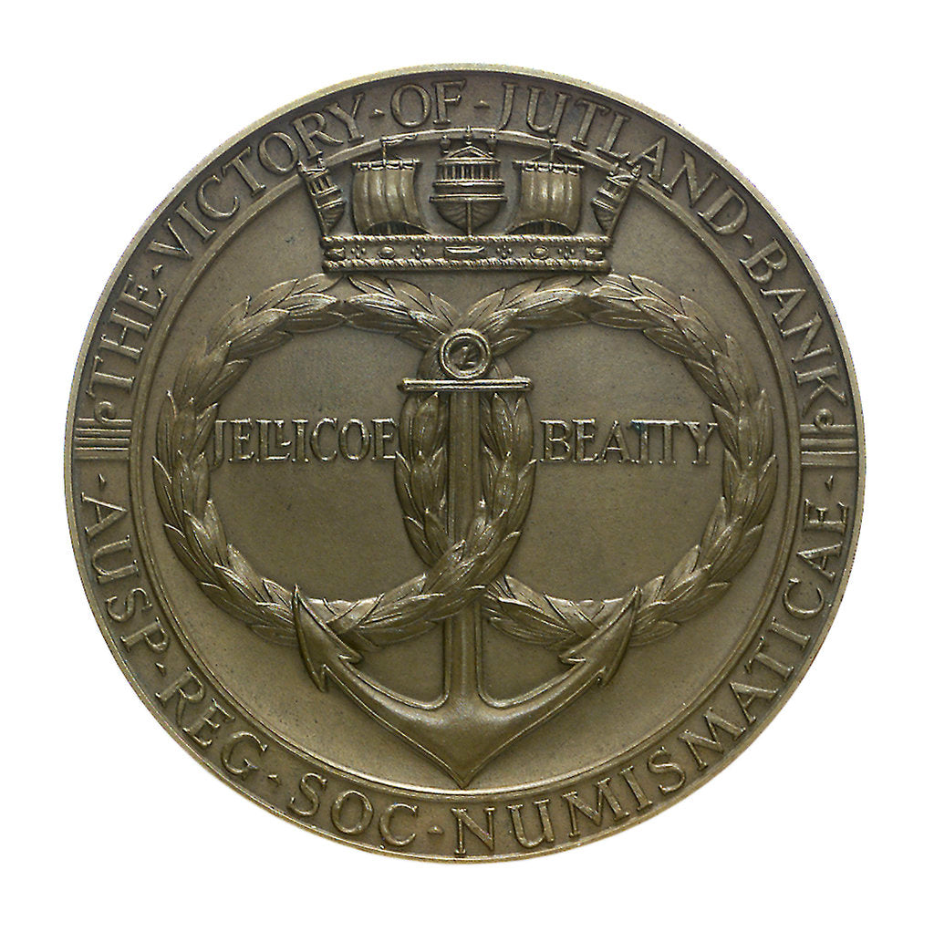 Detail of Medal commemorating the Battle of Jutland, 1916; obverse by Harold Stabler
