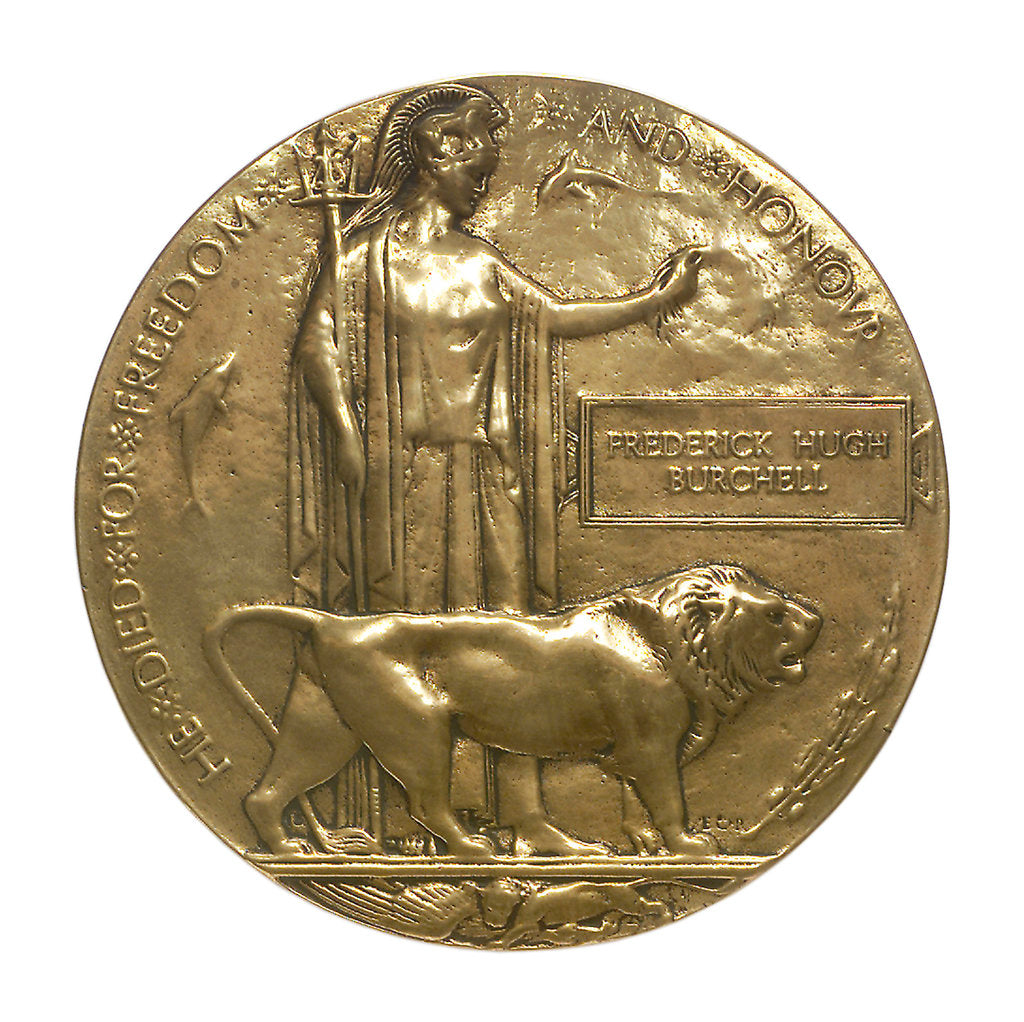 Detail of Next of Kin Memorial Plaque; obverse by E. Carter Preston