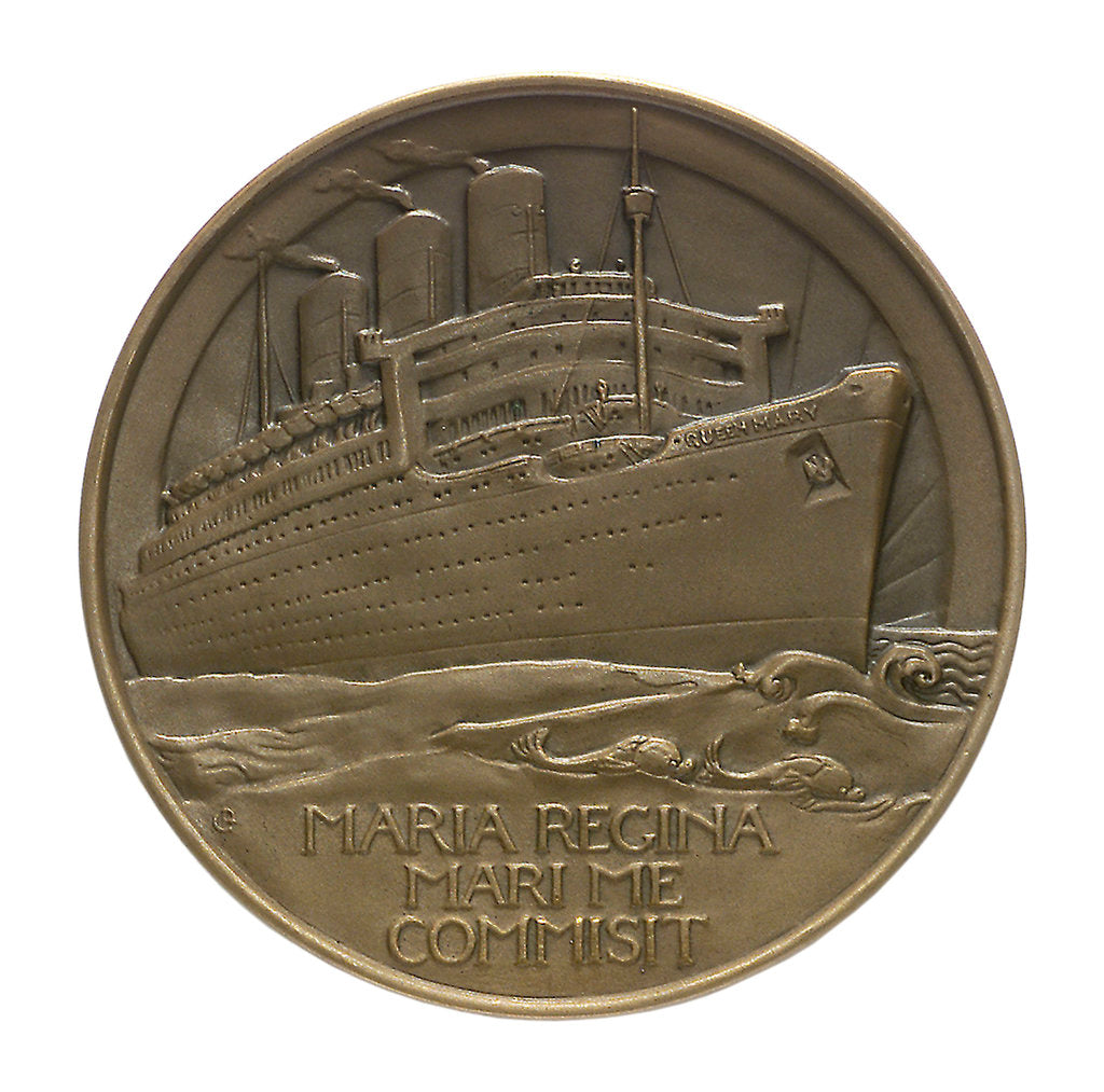 Detail of Medal commemorating the 'Queen Mary' commissioned 1936; reverse by Gilbert Bayes