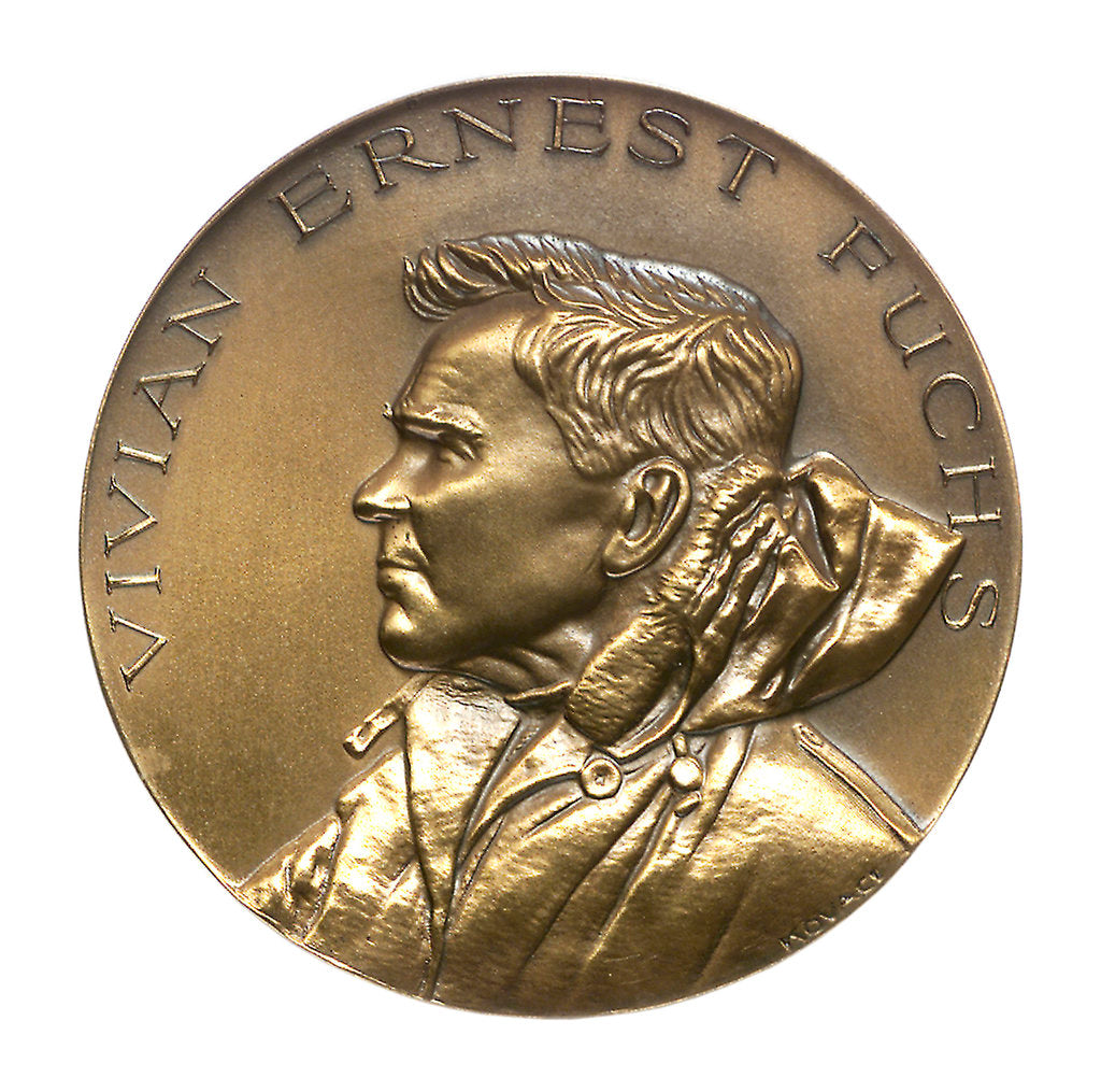 Detail of Medal commemorating Sir Vivian Ernest Fuchs (1908-1999); obverse by Kovacs