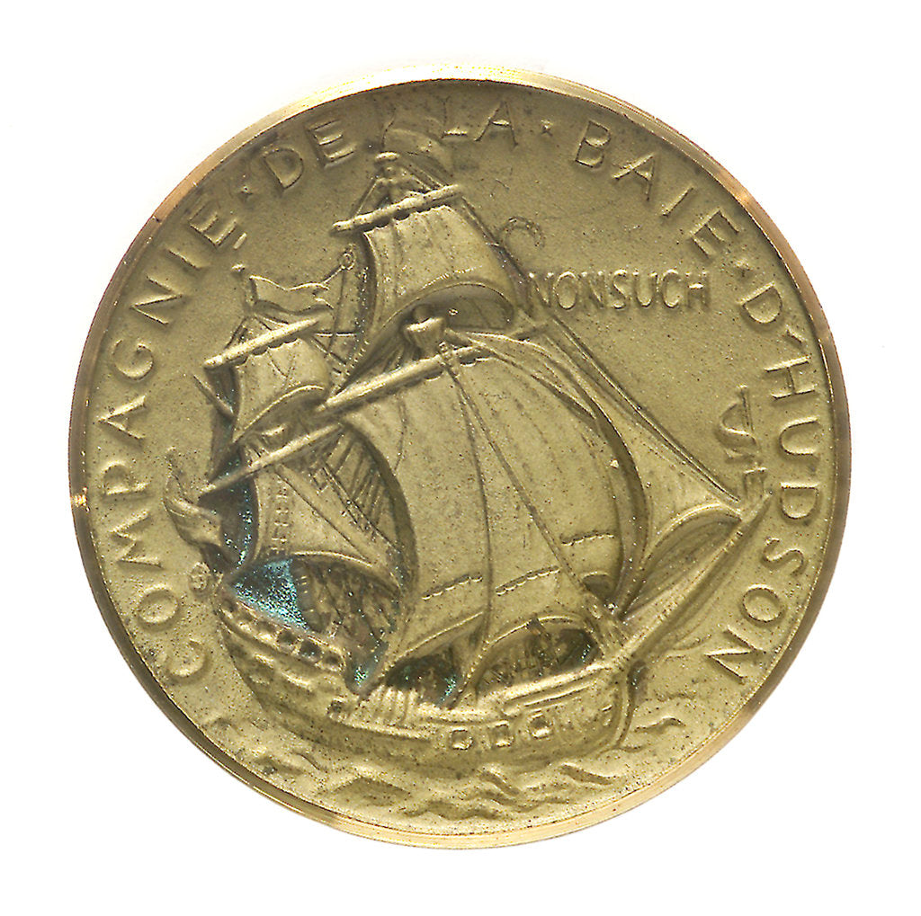 Detail of Medal commemorating the bicentenary of Cook's second voyage, 1969; reverse by D. de Pedery Hunt