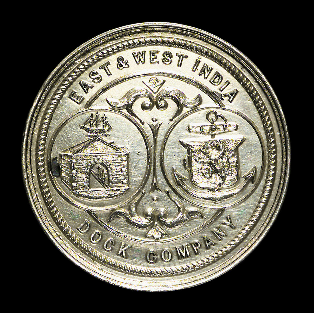 Detail of Medal commemorating the opening of Tilbury deep water docks, 1886; obverse by unknown