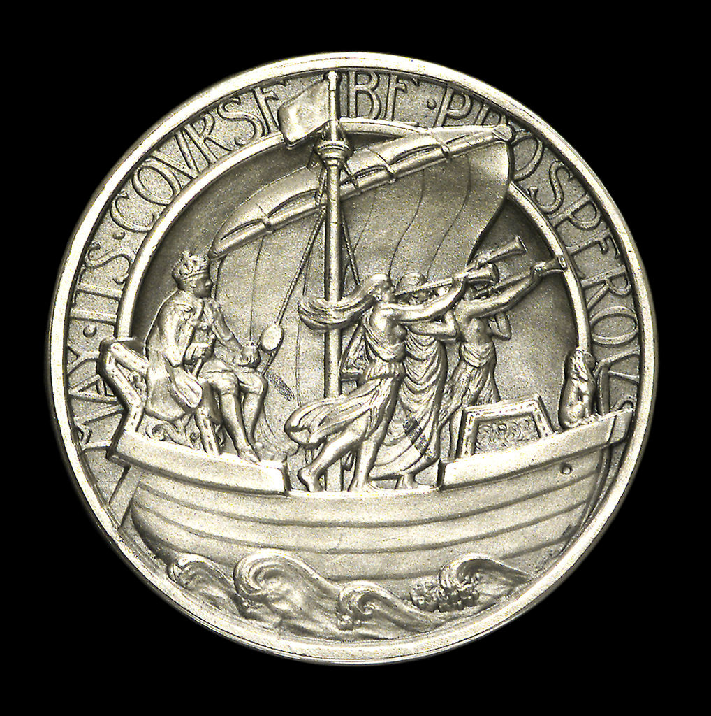 Detail of Medal commemorating the Coronation of George VI, 1937; reverse by Spink & Son Ltd.