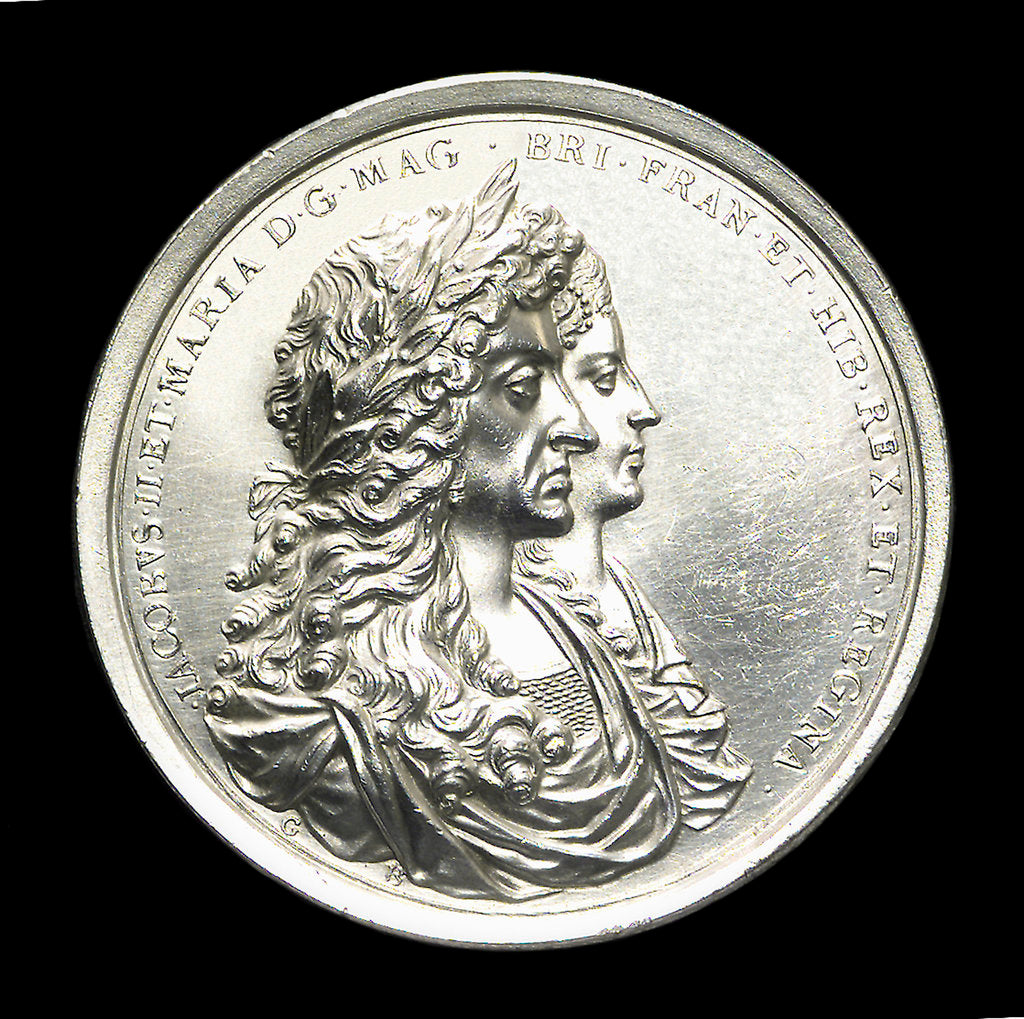 Detail of Medal commemorating the Spanish wreck recovered, 1687; obverse by George Bower